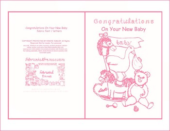 Preview of Congratulations On Your New Baby Pink Nursery Toys Room Card Printable