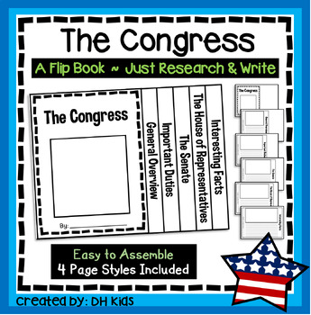 Preview of Congress Report, Branches of Government Flip Book, US Political System Project