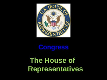 Preview of Congress; The House of Representatives & The Census