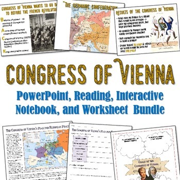 Preview of Congress of Vienna PowerPoint and Reading
