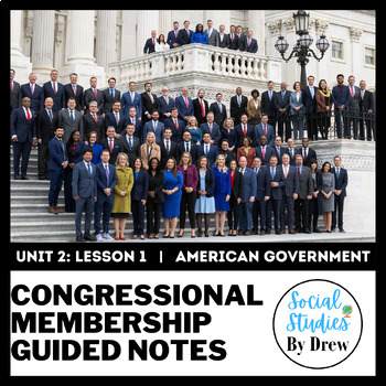 Preview of Congressional Membership Google Slides and Guided Notes