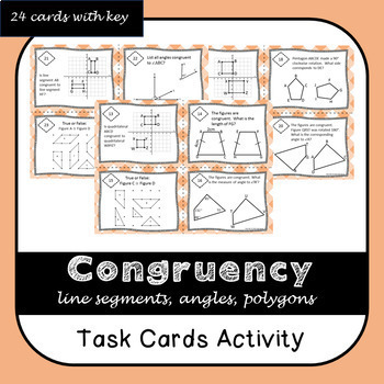 Preview of Congruency Task Cards SOL 6.9