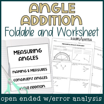 Angle Addition Postulate and Congruent Angles Notes Foldable | TPT