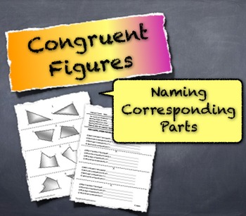 Preview of Congruent Figures Naming Corresponding Parts Geometry