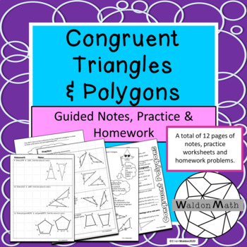 Preview of Congruent Polygons and Their Corresponding Parts/Guided Notes/Practice/Homework
