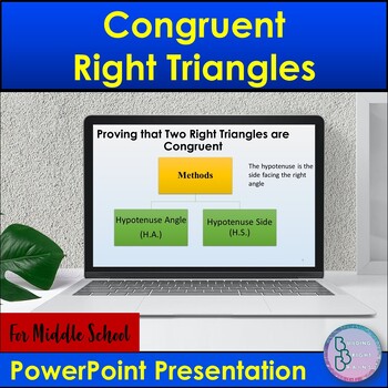 Preview of Congruent Right Triangles Geometry |PowerPoint Presentation Lesson Middle School