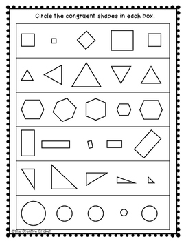 Congruent Shapes Freebie by The Creative Cricket | TpT