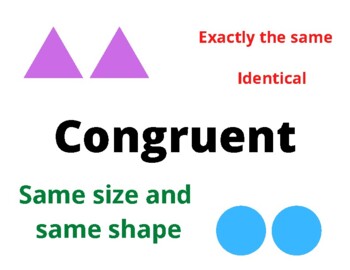 Preview of Congruent Shapes Poster