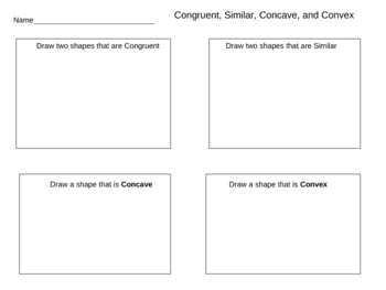 Preview of Congruent, Similar, Concave, and Convex