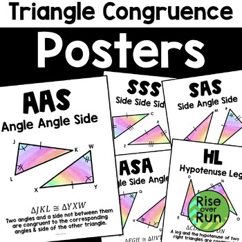 Preview of Triangle Congruence Theorems Reference Posters for SSS, SAS, ASA, AAS, & HL