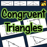 Congruent Triangles Activity: SSS, SAS, ASA, AAS, and HL