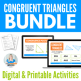 Congruent Triangles Bundle - Printable and Digital Activities