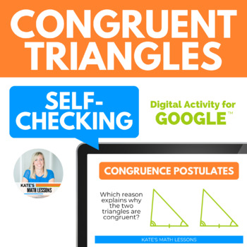 Preview of Congruent Triangles Digital Activity for Google™ SSS SAS ASA AAS & HL