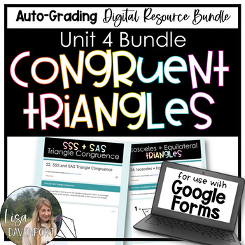 Preview of Congruent Triangles - Geometry Google Forms Bundle