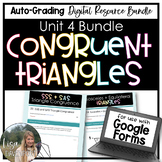 Congruent Triangles - Geometry Google Forms Bundle