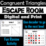 Congruent Triangles Activity: Escape Room Geometry Game (S