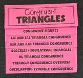 Congruent Triangles - Geometry Review Foldable