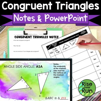 Preview of Triangle Congruence Interactive Fill In Notes and PowerPoint