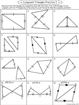 Congruent Triangles Notes and Worksheets by Lindsay Bowden - Secondary Math