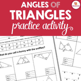 Angles of Triangles Activity {Triangle Angle Sum & Exterior Angle Theorems}