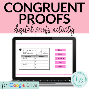 Preview of Congruent Triangles Proofs Activity DIGITAL VERSION