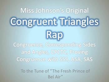 Preview of Congruent Triangles Rap