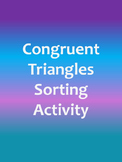 Congruent Triangles Sorting Activity