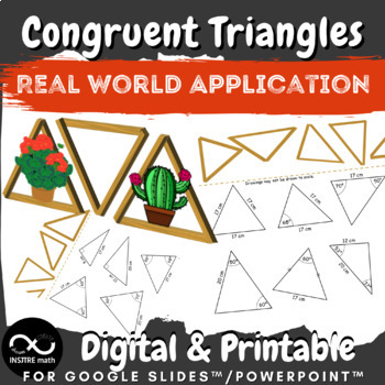 Preview of Congruent Triangles Theorems Activity Real World Math Application SSS SAS ASA HL