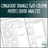 Congruent Triangles Two-Column Proof Error Analysis for Geometry