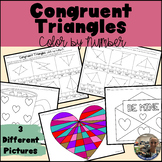 Congruent Triangles Valentines Color by Number Activity