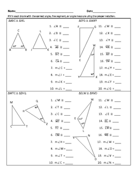 Similar And Congruent Triangles Worksheets Teaching Resources Tpt