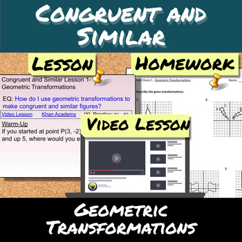 Preview of Congruent and Similar-Lesson 1-Geometric Transformations