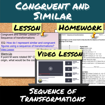 Preview of Congruent and Similar-Lesson 2-Sequences of Geometric Transformations