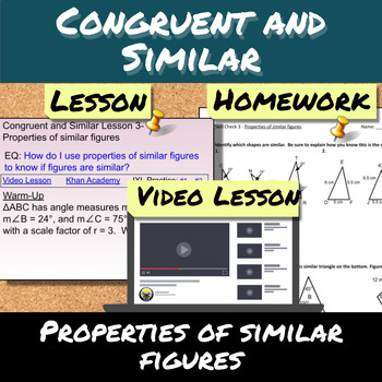 Preview of Congruent and Similar-Lesson 3-Properties of Similar Figures