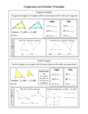 Congruent and Similar Triangles Notes and Practices