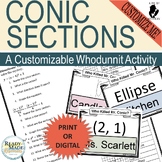 Conic Sections Mystery Activity Customizable Scavenger Hun