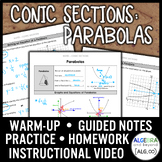 Conic Sections | Parabolas Lesson | Video | Guided Notes |