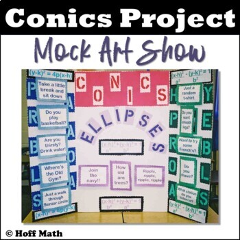 Preview of Conic Sections Project | Mock Art Show
