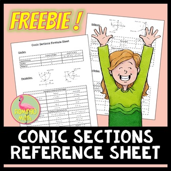 Preview of Conic Sections Reference Sheet Freebie