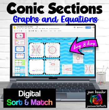 Preview of Conic Sections Graphs and Equations 5 Digital Activities