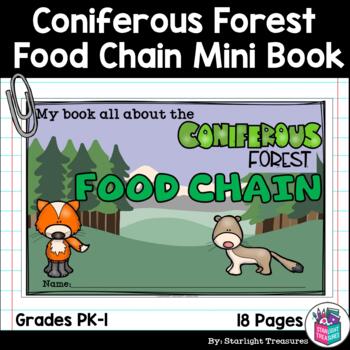 Preview of Coniferous Forest Food Chain Mini Book for Early Readers - Food Chains