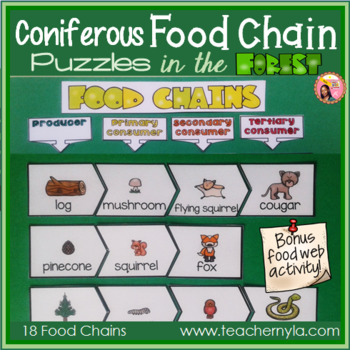 Preview of Coniferous Forest Food Chain Puzzles