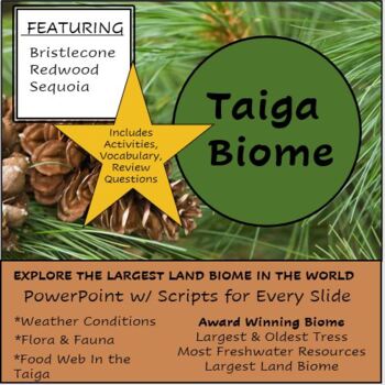 Preview of Coniferous Forest/Taiga/Boreal Biome Lesson Bundle (Presentation w/ Activities)