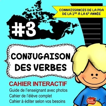 Preview of French Back to School verbs / Cahier Interactif / Conjugaison des verbes