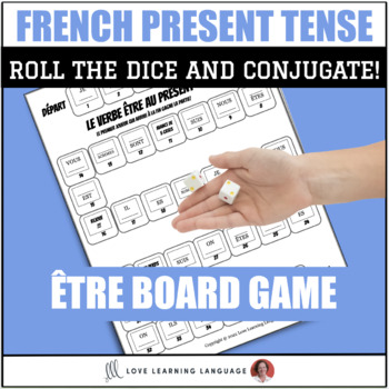 Preview of French Verb Être - Present Tense Conjugation Board Game and Worksheets