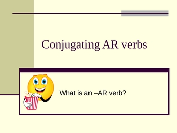 Preview of Conjugating AR Verbs in Spanish PowerPoint