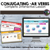 Conjugating Spanish -AR Verbs Interactive Slides Lesson