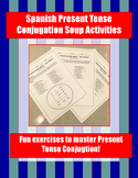 Spanish Present Tense Conjugation Soup Activity.