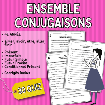 Preview of Conjugation Quiz Bundle - Ensemble conjugaison