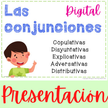 Preview of Conjunciones coordinadas presentación Google Slides